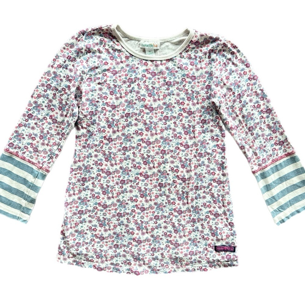 Naartjie  Girls Floral Long Sleeve Tunic Top Size 7